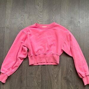 Women’s Urban Nation Hot Prink Cropped Sweatshirt- Size S